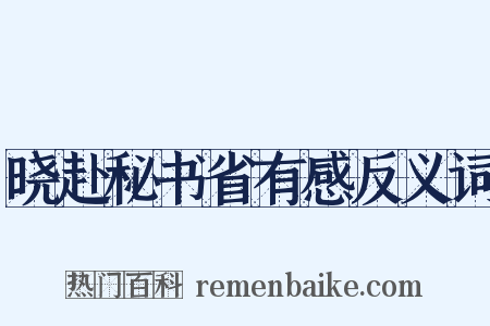 晓赴秘书省有感反义词是什么意思的图片